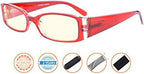 Computer Glasses for Women with Yellow Blue Light Filter Lens Reading Eyeglasses
