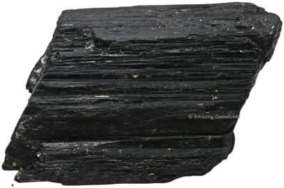 Amazing Gemstone Black Tourmaline Crystal - 1 Piece of 100-200 Grams Black Tourmaline Stone - Very High Grade Crystals Rough Raw for Protection, Good Vibes Turmalina Negra Piedra Originales