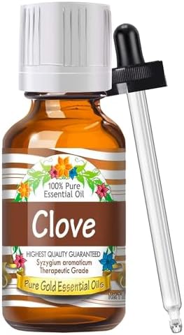 Pure Gold Essential Oils 30 ml Clove Essential Oil (Pure & Undiluted) for Toothache Ease Teeth, Gums, & Skin
