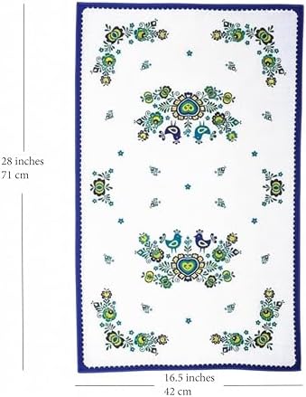 Folklore Dish Towel, Blue