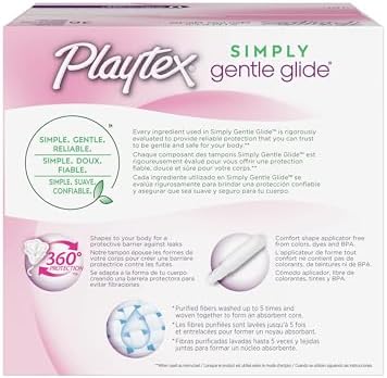 Playtex Simply Gentle Glide Tampons, Ultra Absorbency, Fragrance-Free - 36ct