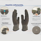 Pair of Conductive Silver Fiber Gloves Grounding Massage Gloves Static Relief Pressure Touch Screen with Includes Grounding Wire