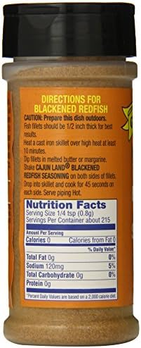 Cajun Land Blackened Redfish Seasoning, 6 Ounce