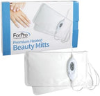 ForPro Professional Collection Premium Heated Mitts, Electric Thermal Moisturizing Hand Warmers for Spa Treatments, Dual Temperature Settings, 1-Pair