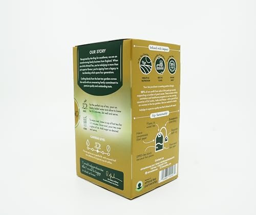 Ahmad Tea Black Tea, Cardamom Teabags, 20 ct (Pack of 1) - Caffeinated & Sugar-Free
