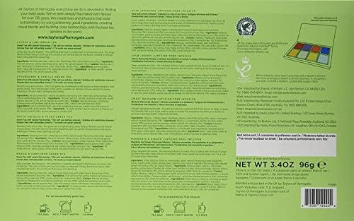 Taylors of Harrogate Assorted Green & Herbal Teas Sampler, Variety Pack Gift Box, Individually Wrapped Bags, 48 Count (Pack of 1), Premium Green & Herbal Teas, Mixed Caffeinated & Caffeine-Free Selection, 48 Teabags