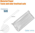50 Pack 6 Inch White Paper Lollipop Sticks, Cake Pop Sticks, Sucker Sticks for Cookies, Candy, Chocolate, and Cake Decorations (4mm Diameter)