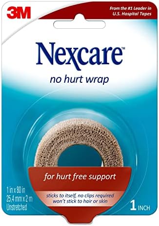 Nexcare No Hurt Wrap, 1 in x 80 in, Unstretched