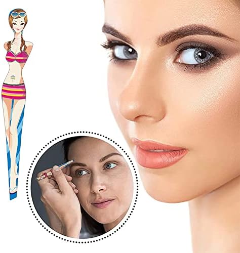 6Pcs Professional Girl Eyebrow Tweezer Stainless Steel Slanted Eyebrow Tweezers Eyebrows Hair Remover Tools Cosmetics Beauty (random color)…