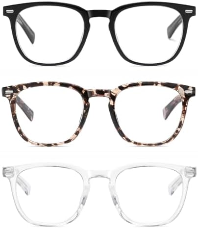 EYECEDAR 3-Pack Reading Glasses for Women Blue Light Blocking Metal Spring Hinges Adjustable Flexible Temples Eye Glasses Readers for Women 1.50