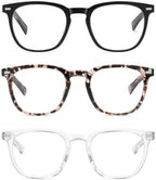 EYECEDAR 3-Pack Reading Glasses for Women Blue Light Blocking Metal Spring Hinges Adjustable Flexible Temples Eye Glasses Readers for Women 1.50