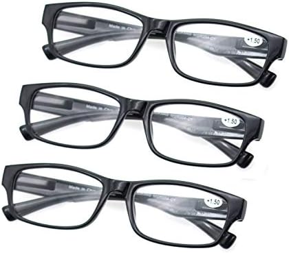 MODFANS Set of Reading Glasses 1.75 for Men Women Readers with Comfortable Spring Hinge Stylish Look with Pouch