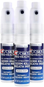 Crest Pro-Health | Portable Alcohol-Free CPC Mist with Clean Mint Flavor | Instant Fresh Breath - 3 Count (0.24oz/7ml) Breath Spray
