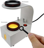 Lens Stress Tester, Optical Polariscope with LED Light and Rotatable Glass Filter, Isotropic or Anisotropic Analysis and Detecting Accurately, for Identifying Moissanite, Amethyst, Gemstone