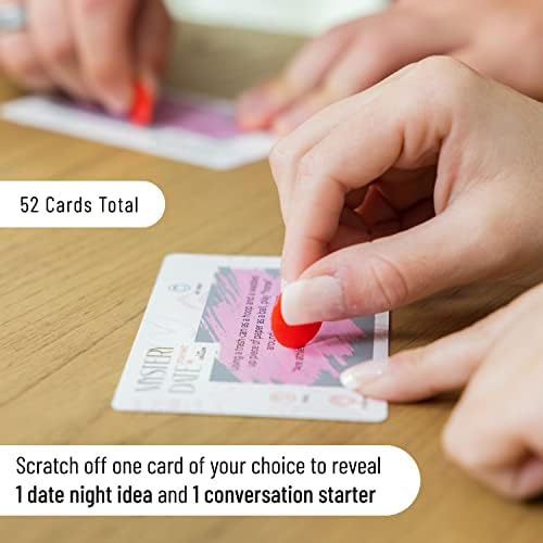 da Vinci's Room Mystery Date 52 at-Home Date Night Ideas Scratch Off Card and 52 Conversation Starters (Staying in Edition) - Unique Couples Gift, Couples Games