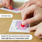 da Vinci's Room Mystery Date 52 at-Home Date Night Ideas Scratch Off Card and 52 Conversation Starters (Staying in Edition) - Unique Couples Gift, Couples Games