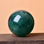 1.96"(5cm), Polished Green Fluorite Crystal Ball, Decorative Sphere with Stand, Feng Shui Stone Gemstone Witchcraft Home Decor