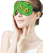 Blackout Eye Cover for Sleeping, Sleep Mask Adjustable Elastic Strap, Reusable Cute Cartoon Avocado Night Blindfold for Men Women