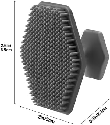 3 Pack Silicone Face Scrubber for Men, Emptycolor Beard Scrubber for Men, Exfoliating Brush Face Wash Tools, Facial Silicone Scrubber for Men’s Skincare & Beard Care