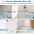 Shower Grab Bar for Seniors Toilet Safety Grab Bars L Shaped Bathroom Hand Rails Wall Mount 24 Inch x 36 Inch Grab Bar for Bathroom Bathtub Handicap Safety Grab Bar Stainless Steel Angle Bar