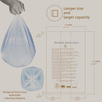 Paper Shredder Waste Bag,6.6Gallons,50Bag, 29L Capacity