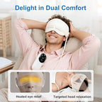 CXGRISE Head & Eye Massager with Heat, Head Massager for Forehead and Temple, Heated Mask Massager Scalp Stress Relax, Birthday Gifts for Women Men