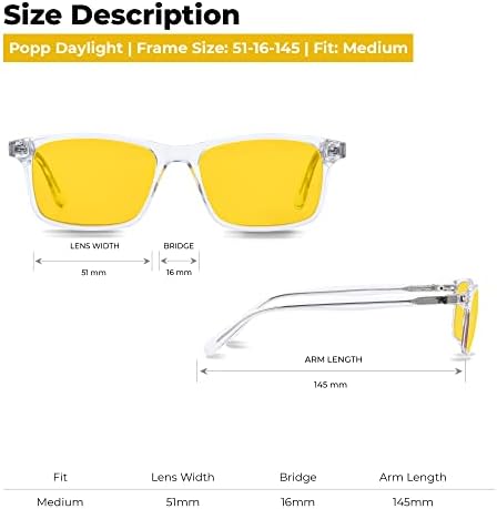 Ra Optics Daylight Lenses - Blue Light Glasses Supercharge Energy Levels and More - Glasses for Men and Women
