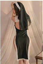 Women Sexy Chinese Cheongsam Cosplay Costume Outfit Roleplay Anime lingerie High Split Lace Dress