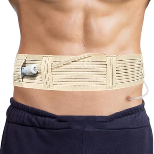 Breathable Peritoneal Dialysis Belt, Abdominal Dialysis Belt for Men and Women, Abdominal Dialysis Belt for PD, G, PEG, J-Tube Fixed, Adjustable Breathable Catheter Protection Belt (L)