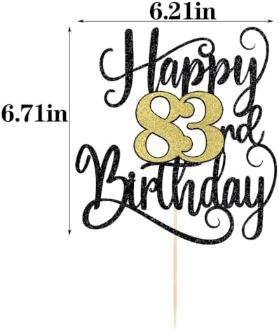 happy 83th birthday cake topper,83 birthday party cake decorations