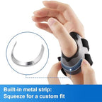 Velpeau CMC Joint Thumb Arthritis Support Brace - Soft & Hard Plastic Compose - with Thumb Compression Sleeve, Stabilizes Thumb CMC Joint Without Limiting Hand Function (Black, Left - Small)