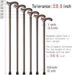 Wooden Walking Cane with 5 Height for Men and Women, Handmade Wood Cane with Comfort Grip Handle, Supportive Mobility Aid for Seniors, Fashionable & Classic Lightweight Stick