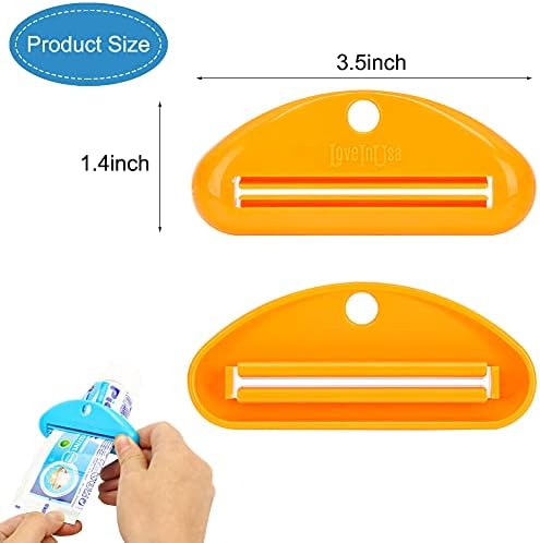 Toothpaste Roller, Tube Wringer Hanging Toothpaste Saver Squeezer Clips Holder Rolling Holder 4 Pack