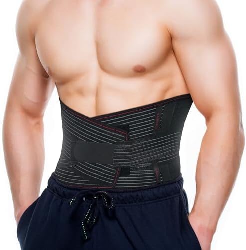 ORTONYX Back Brace With Lumbar Support Pad - Medical Grade Lumbosacral Belt for Men and Women - with Lumbar Pad, Lower Back Pain Relief, Herniated Disc, Sciatica, Degenerative Disc Disease - XS/S (Waist 26"-32.2") Black