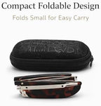 Foldable Reading Glasses with Case, Portable Readers for Men Women, Compact Metal Frame Readers