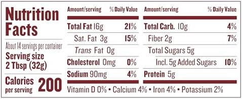 Justin's Classic Almond Butter, Only Two Ingredients, No Stir, Gluten-free, Non-GMO, Keto-friendly, Responsibly Sourced, 16 Ounce Jar, Pack of 1