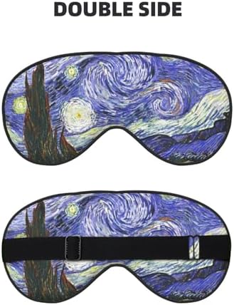 Sleep Eye Mask Starry Night Sky Sleep Mask for Women Men Comfortable Eye Mask with Adjustable Strap Soft Eye Cover Blindfold for Travel Yoga Nap Shift Work