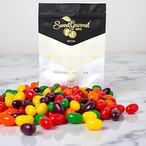 SweetGourmet Jumbo-Sized Assorted Jelly Beans, 6 Fruit Flavors Bulk Candy, 2 Pounds