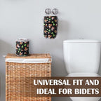 FuWeave 60 Pack Reusable Toilet Paper Washable Soft Bidet Towels Bulk Gifts Paperless Rolls Flannel Cotton 12'' x 4.3 Family Cloth Wipes Bathroom Napkins with Cardboard (Wilderness)