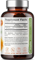 biophix Vitamin D-3 50000 IU 60 Tablets - High-Potency Supports Strong Bones Immune Health