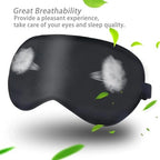 Sleep Mask Eye Cover Soft Satin Blindfold Adjustable Strip Night Eyeshade Travel Nap for Women Men