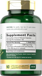 Carlyle Asparagus Supplement | 250 Powder Capsules | Non-GMO and Gluten Free Formula | High Potency Traditional Herb Extract