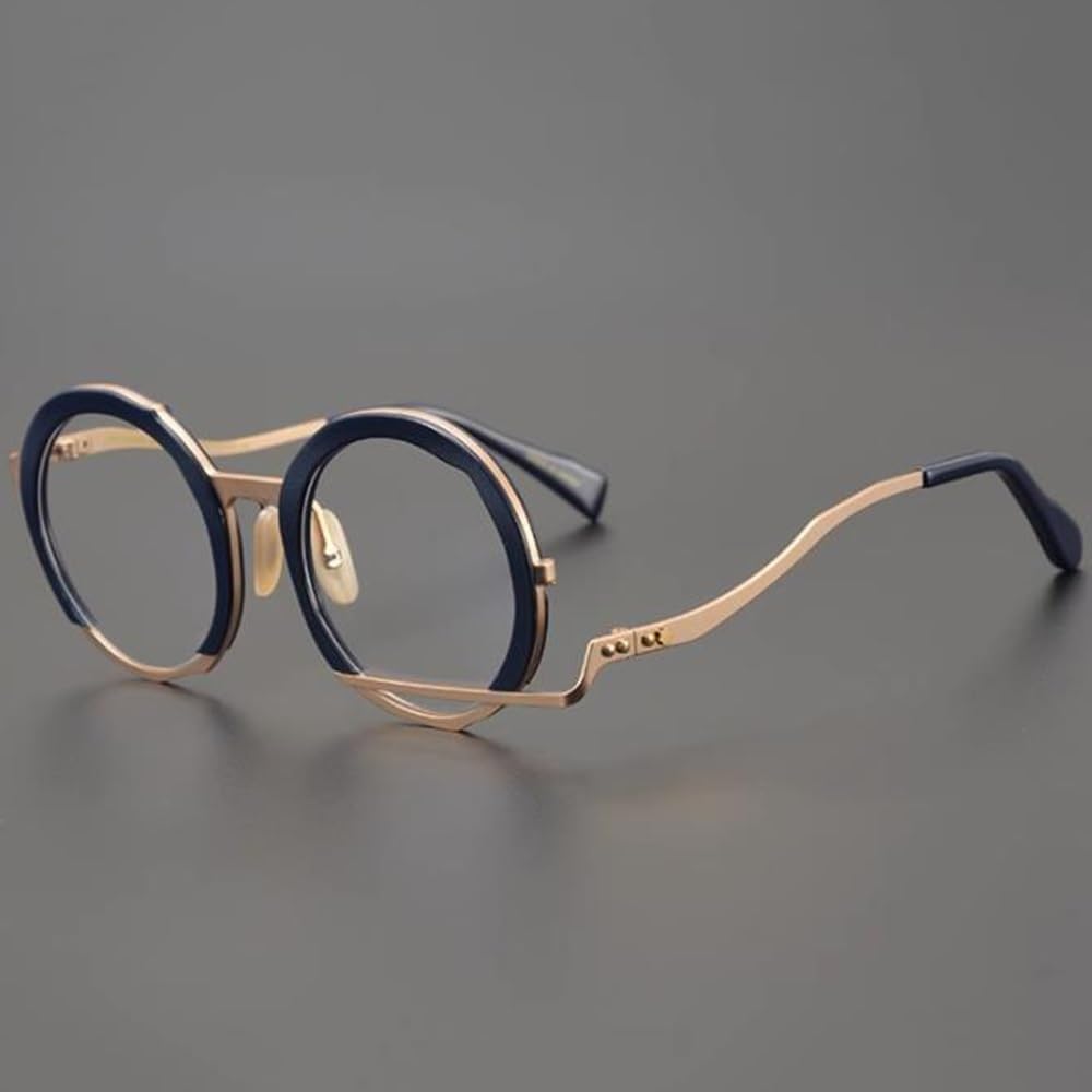 COKYIS Photochromic Reading Glasses Retro Irregular Metal Frame Readers Nerd Computer Readers Tortoiseshell Eyewear Stylish