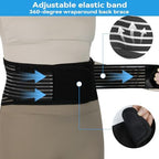 Back Support with Magnet, Tourmaline Magnetic Back Braces for Lower Back Pain Relief, Self Heating & Soothing Waist Band, Lumbar Support Belt for Herniated Disc/Sciatica (X-Large)