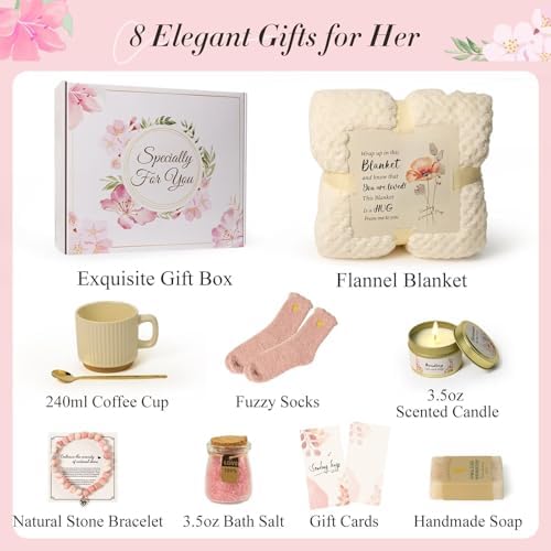 Get Well Gifts for Women Feel Better Gifts Baskets for Women After Surgery Cancer Care Package,Thinking of You Sympathy/Birthday Gift Baskets Hug in a box Gifts for Women,Mom,Her,Wife,Friend,Grandma