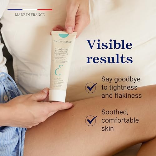 Embryolisse Filaderme Emulsion Face Moisturizer, Intensive Repair for Dry Skin, with Aloe Vera & Shea Butter, 2.54 Fl Oz