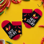Bebila Funny Socks For Men Hot Stuff Socks For Hot Sauce Lovers Food Lovers Dad Husbands Teen Birthday Fathers Day Gift for Men