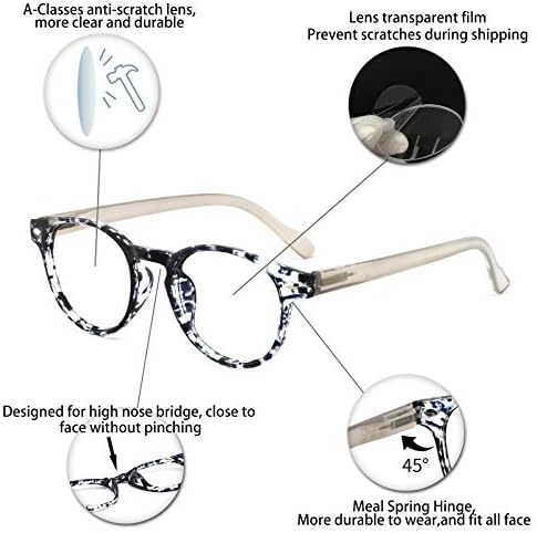 OCCI CHIARI Lightweight Designer Acetate frame Stylish Reading Glasses For Women (Black, 1.25)