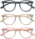 MODFANS Women Reading Glasses Men Matte Readers,Lightweight Glossy Frame Flexible Spring Hinge Stylish Eyeglasses with Pouch/Cloth