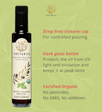 Basil Olive Oil Organic from Puglia, Italy. Basil Infused Extra Virgin Olive Oil from a single source. Perfect for Salad Dressing - COSTABILE 8.45 Fl. Oz.